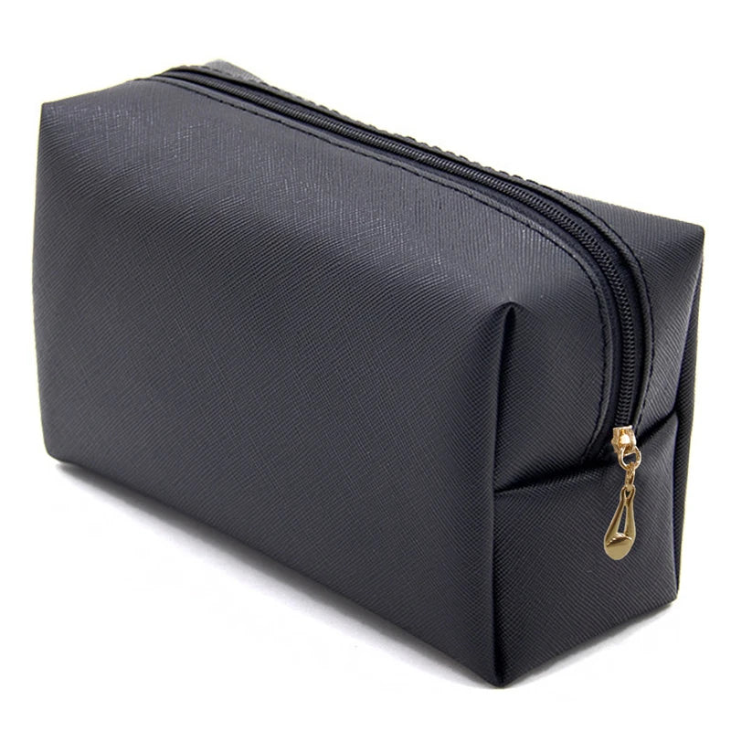 Women's Makeup Bag Large Capacity Leather PU Handheld Cosmetic Bags For Ladies Portable Waterproof Travel Wash Storage Bag