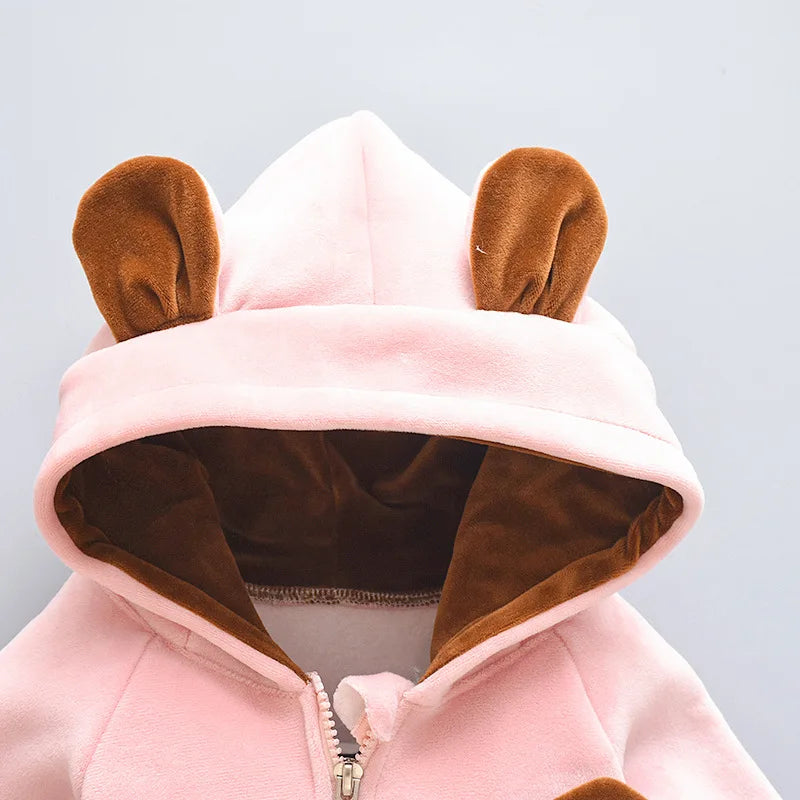 Boys Clothing Sets Children Fashion Cartoon Bear Baby T-shirt Vest Coat And Pants Suit 2pcs Outfits Kids Sport Suit1-4 years