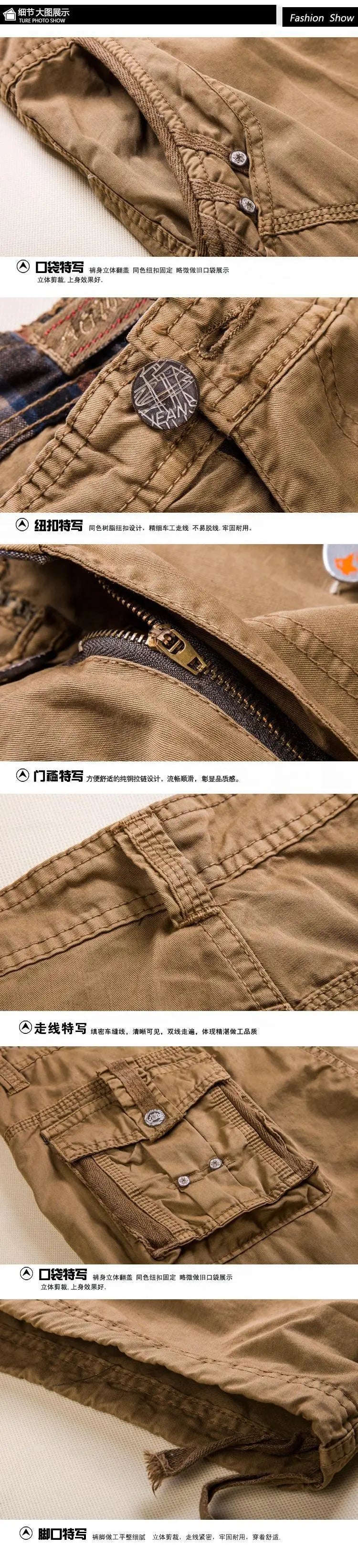 New Summer Casual Shorts Men's Solid Straight Cargo Shorts Outdoor Workout Joggers Pants Multi Pocket Knee Length Sweatpants Man