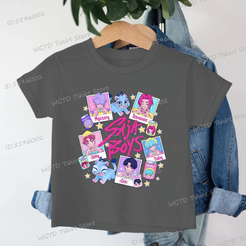 Baby Girls Boys Clothing Hot Movie Print Saja Boys T-shirt Tops Cartoon Cute Kids Clothes Harajuku Cotton Baby Girls T Shirt