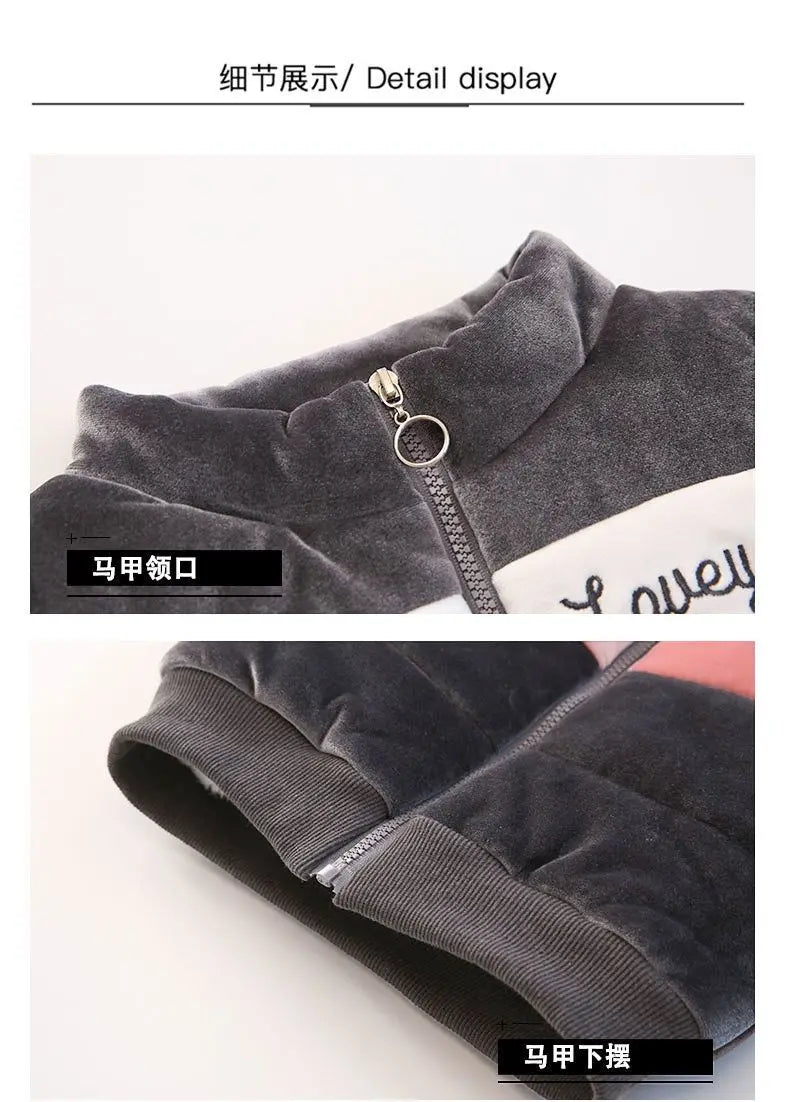 Girls Clothes Set Winter Jacket + Trousers Pants 3 PCS Children Clothing for Girl Teen Kids Girls Clothes 2 4 6 8 10 11 12 Years