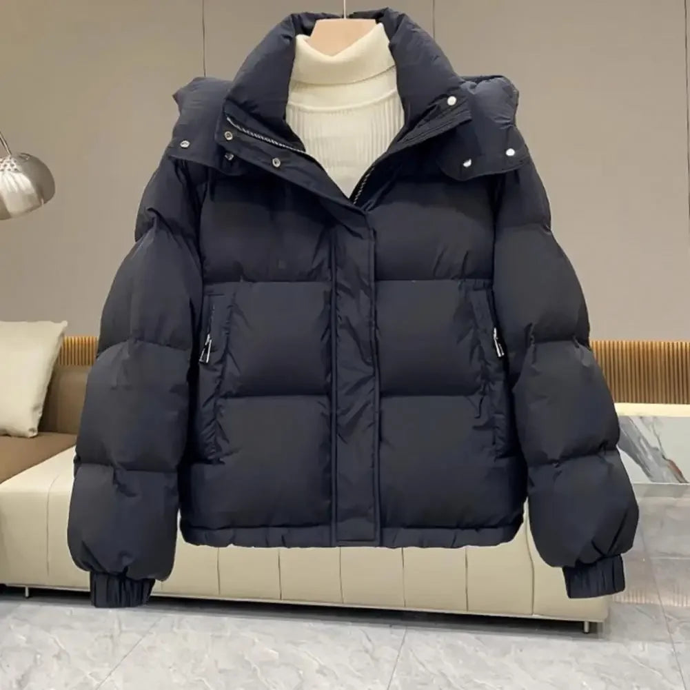 Women 2025 New Winter Jacket Casual Loose Down Coat Oversize Hooded Warm Soft Cotton Puffer Snow Wear Jackets