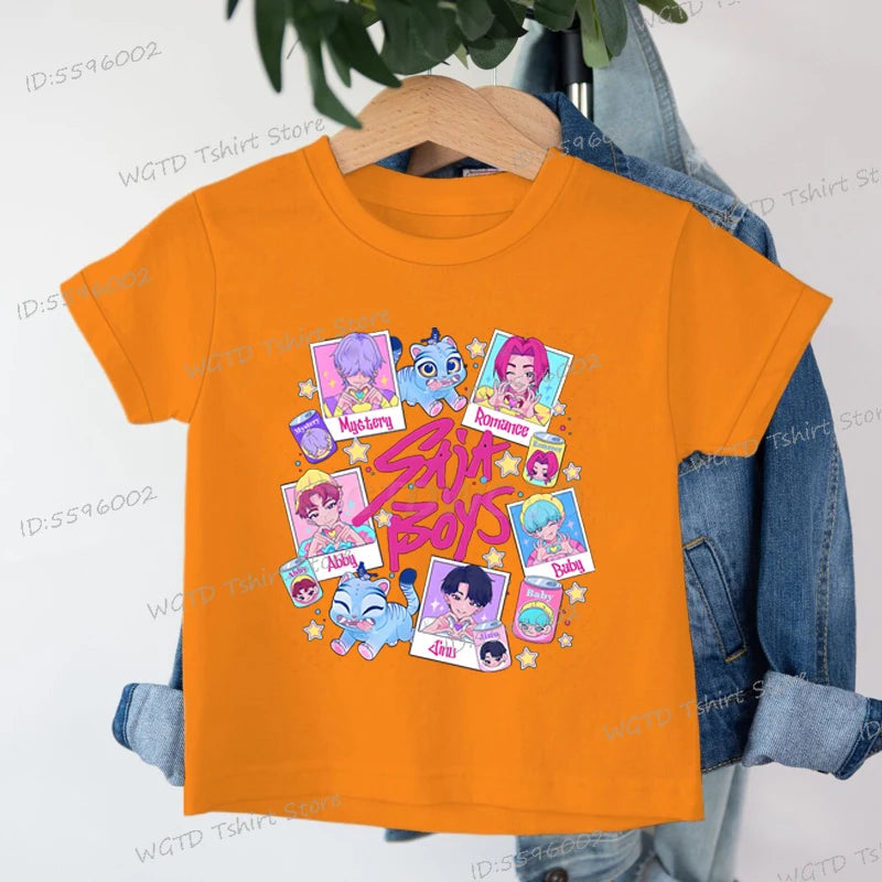 Baby Girls Boys Clothing Hot Movie Print Saja Boys T-shirt Tops Cartoon Cute Kids Clothes Harajuku Cotton Baby Girls T Shirt