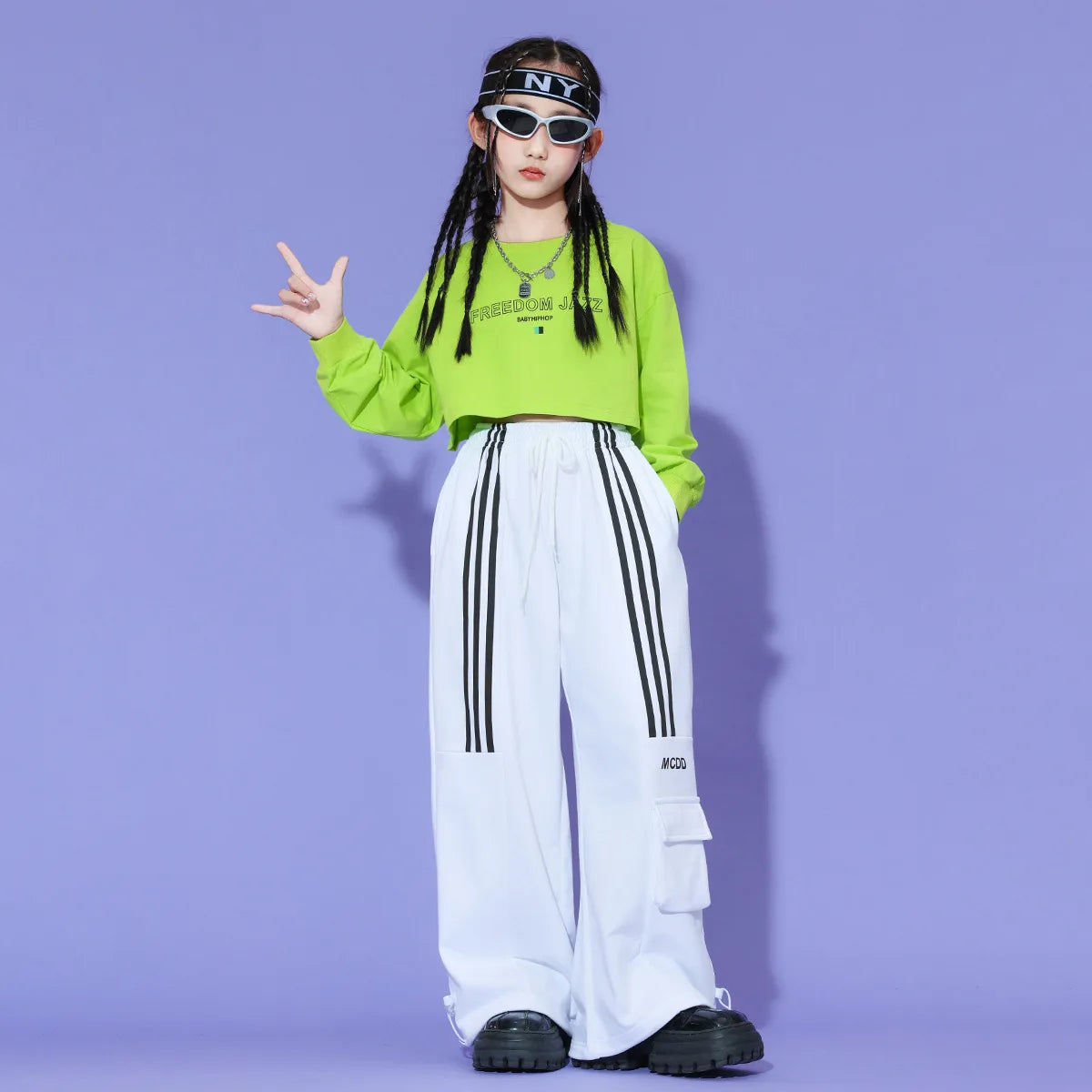 Girls Hip-hop Street Dance Trendy Clothing Children Jazz Dance Clothing Stage Shows Performance Costumes