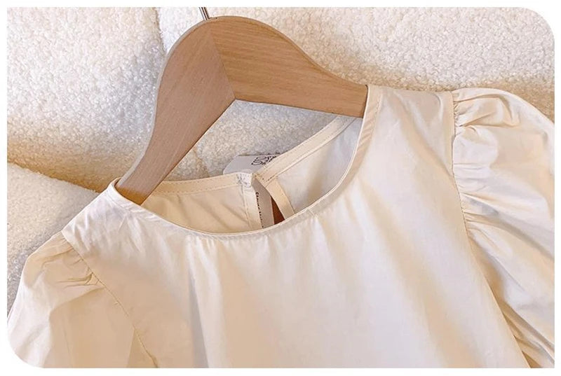 Baby Girls Clothes Summer Girls Dress Set Kids Top+Suspender Skirt 2Pic Children Flower Leisure Suit 3-14 Years Youth Clothing