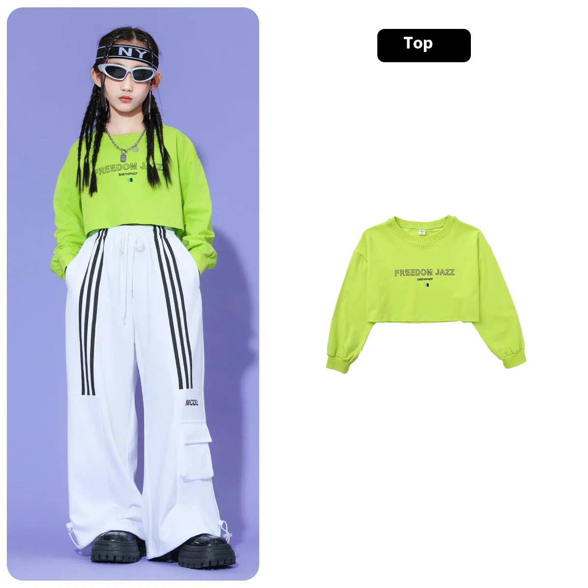 Girls Hip-hop Street Dance Trendy Clothing Children Jazz Dance Clothing Stage Shows Performance Costumes