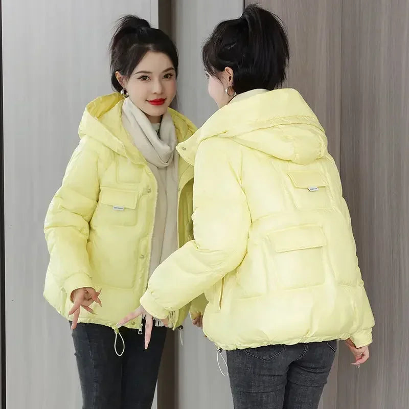 Loose Casual Short Padded Coats for Women Cotton Parkas Woman Great Warm Winter on Sale Discount Fashion 2025 Quilted Jackets