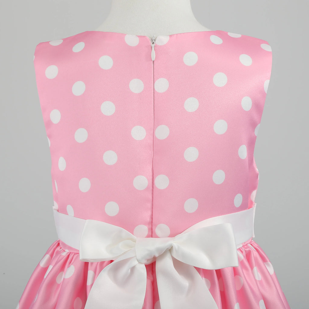 Girls' clothing, girls' baby clothes, skirt with bow and polka dot pattern, imitation show, Halloween party, exquisite clothing