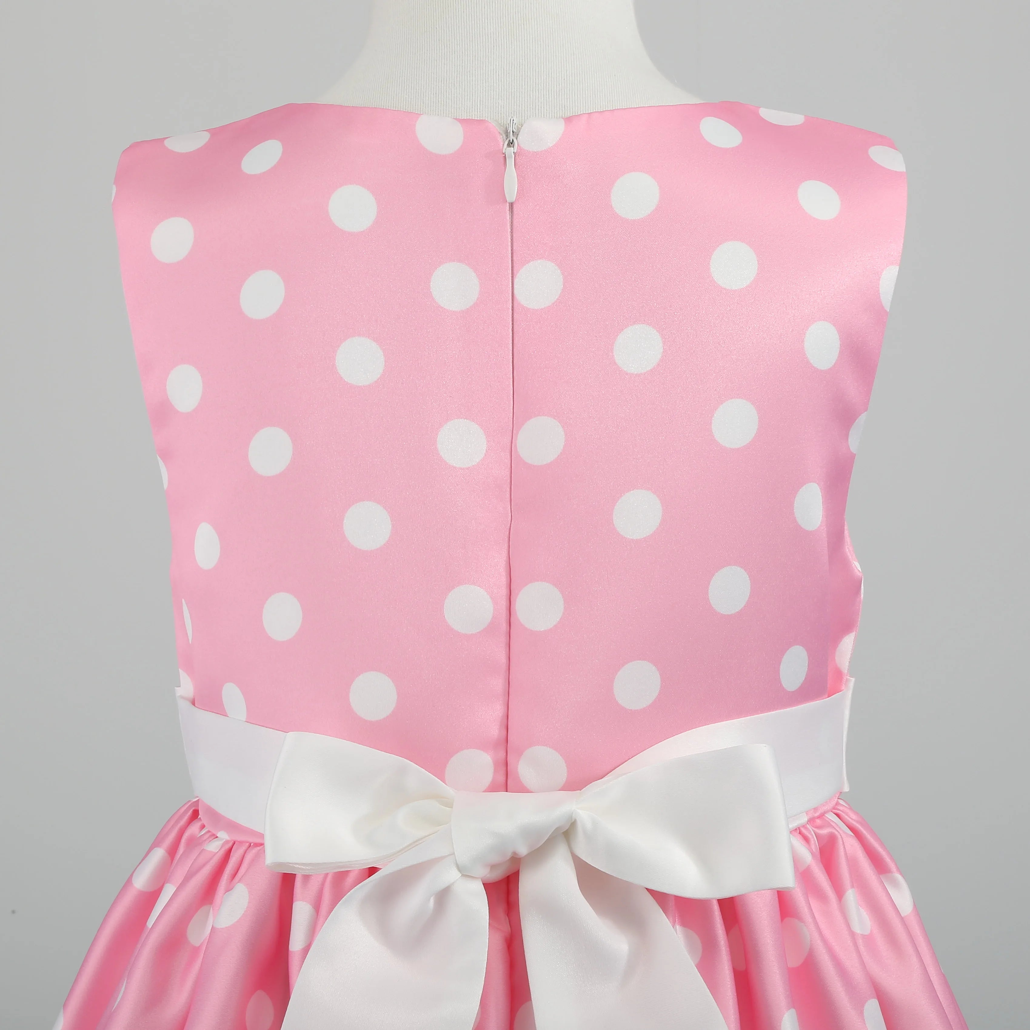 Girls' clothing, girls' baby clothes, skirt with bow and polka dot pattern, imitation show, Halloween party, exquisite clothing