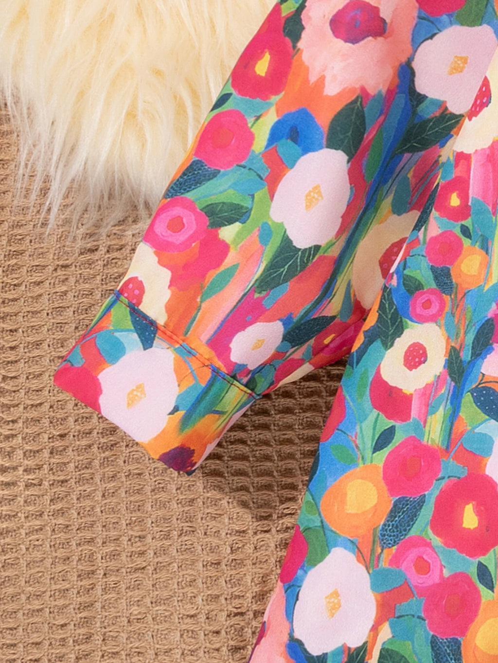 Girls' Dress - Spring/Fall New Style Chic Floral Print Princess Dress Baby Spring/Fall Long-Sleeve Shirt Dress - Loose Fit Flora