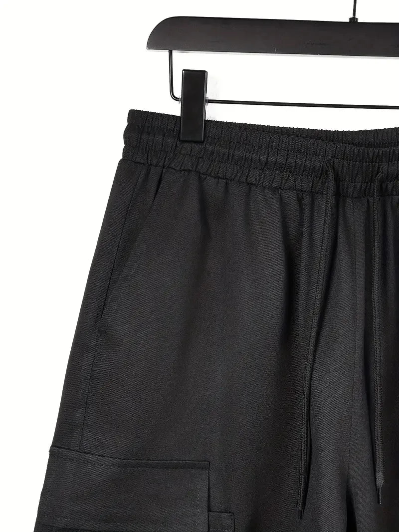 Men's Cargo Shorts 2025 Summer Loose Casual Five-pocket Cargo Shorts Street Solid Color Breathable Outdoor