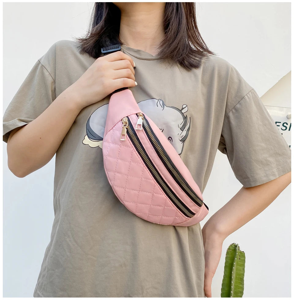 Waist Bag Women Fanny Pack Chest Shoulder Belt Bag Fashion Packs Party Crossbody Lady Travel Phone Pouch Lady Purse Bum Bags