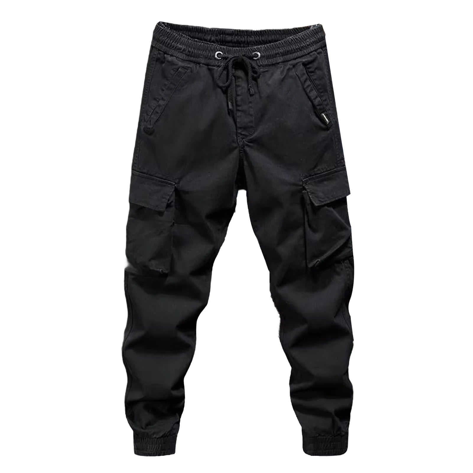 Cargo Pants for Mens Elastic Casual Trousers Zipper Multi-Pocket Joggers