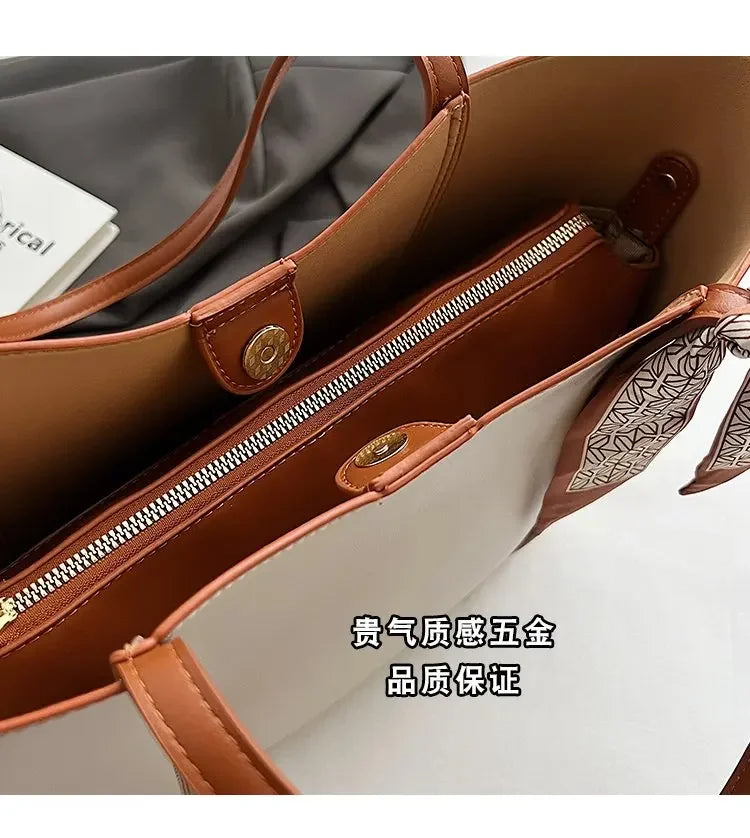 Women's Bag Casual Fashion Handbag New Summer Black Handbag Large Capacity Shoulder Bag Niche Commuter Female Bag Tote Bag