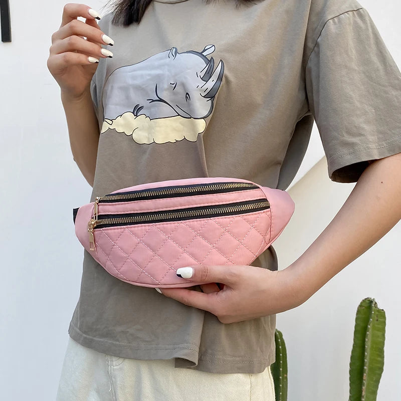 Waist Bag Women Fanny Pack Chest Shoulder Belt Bag Fashion Packs Party Crossbody Lady Travel Phone Pouch Lady Purse Bum Bags