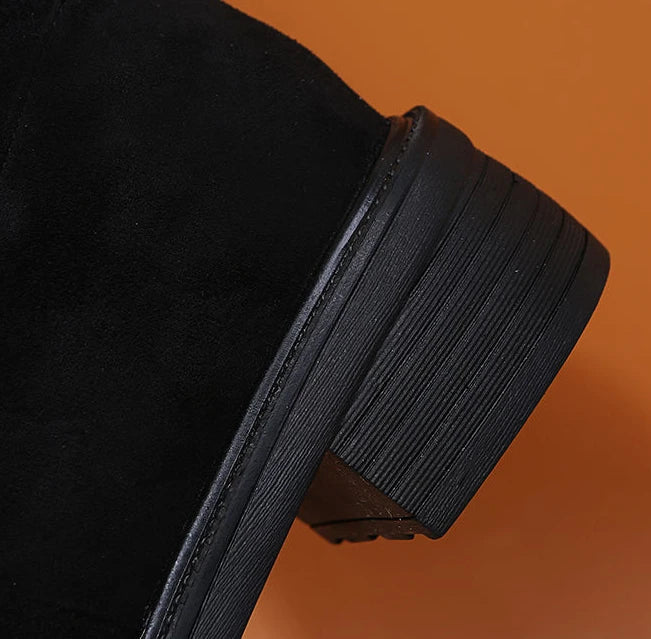 Women's Boots Rhinestone Shoes for Woman Thigh High Footwear Above Over The Knee Middle Heel with Laces Lace-up Quality New In