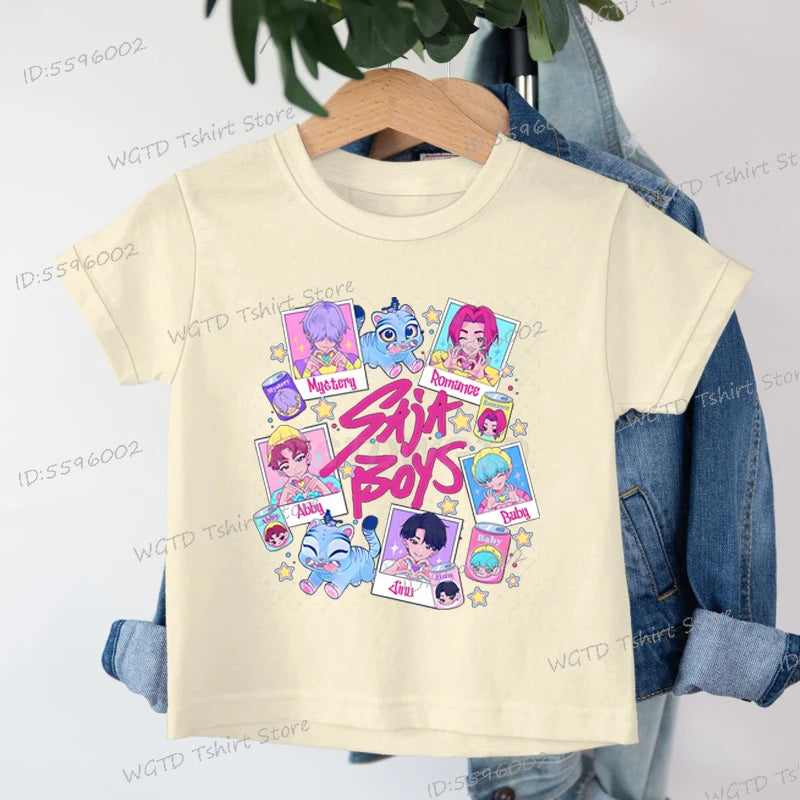 Baby Girls Boys Clothing Hot Movie Print Saja Boys T-shirt Tops Cartoon Cute Kids Clothes Harajuku Cotton Baby Girls T Shirt