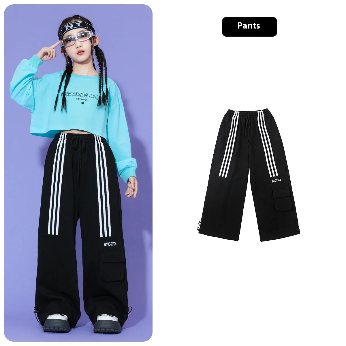 Girls Hip-hop Street Dance Trendy Clothing Children Jazz Dance Clothing Stage Shows Performance Costumes
