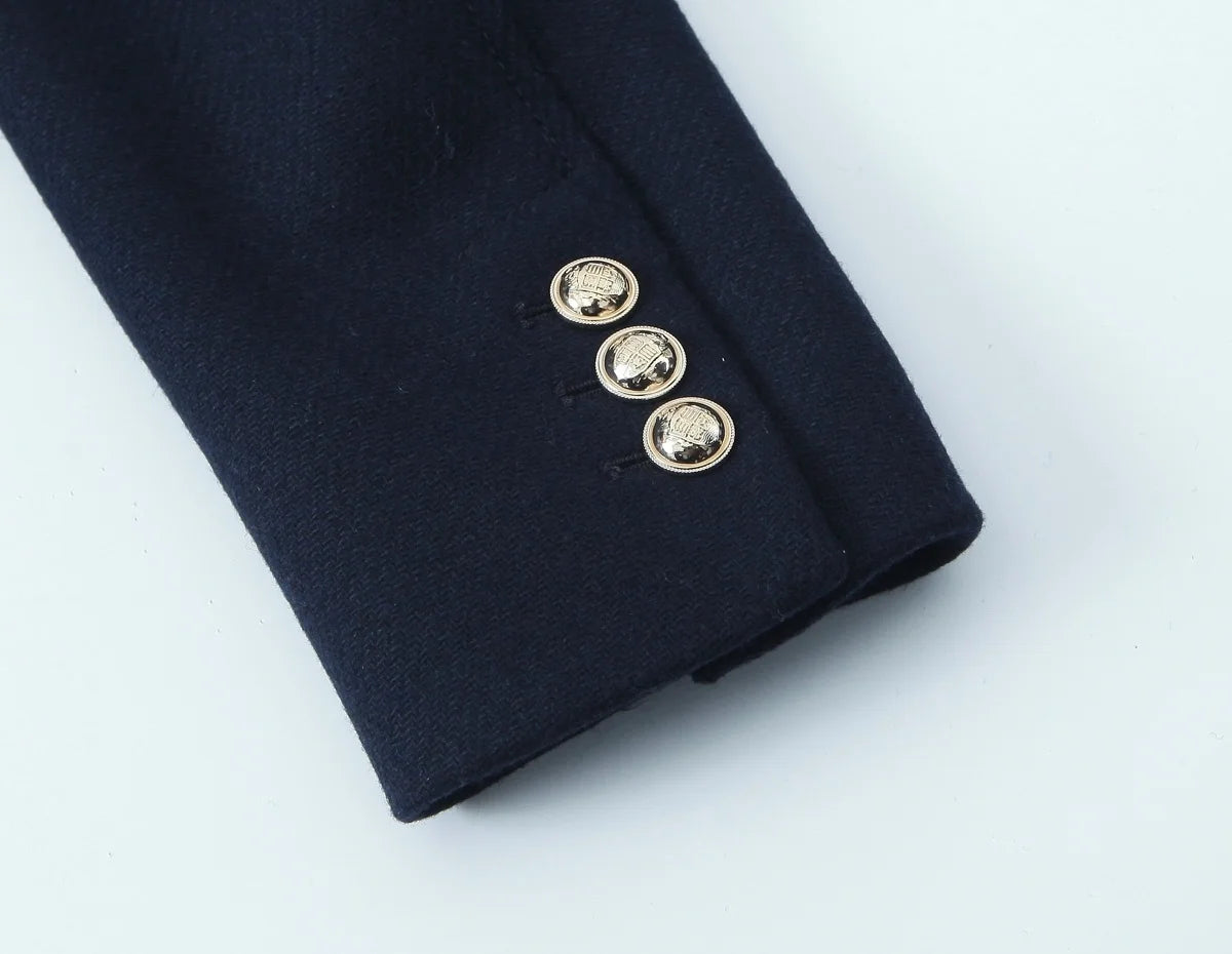 Woolen Coat Fall Fashion Black Long Coat Elegant And Pretty Women's Coats American Retro Autumn Outerwear Urban Coats