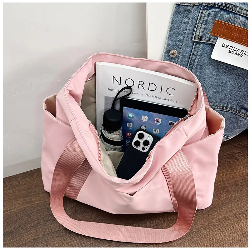 2024 New Handbags Casual Shopping Bags for Women Soft Canvas Big Capacity Tote Bag Messenger Big Mummy Shoulder Bag Ladies
