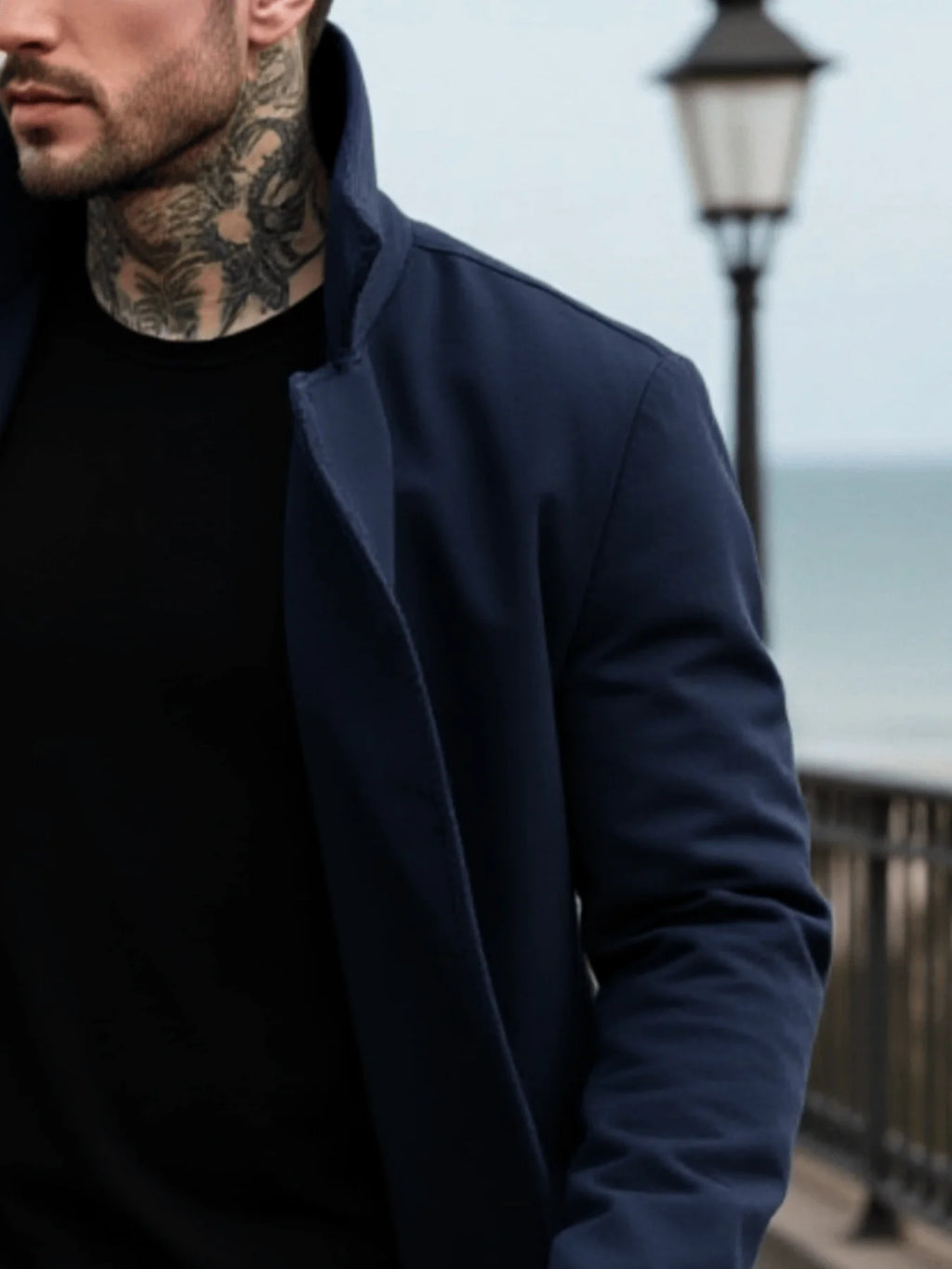 Men's Winter Mid-Length Coat Wool Warm Coats Lining Double Breasted Lapel Jacket Street Wear Men's Clothing Outerwears