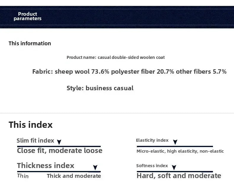 Top Quality Winter Wool Long Coats for Men Double-breasted Padded Cotton Woolen Long Coat Warm Business Mens Windbreaker Jacket
