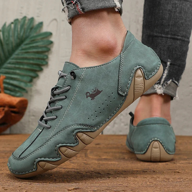 Classic Red Shoes for Men PU Leather Comfortable Walking Shoes Fashionable Women's Casual Shoes - Multifunctional Low Top Design