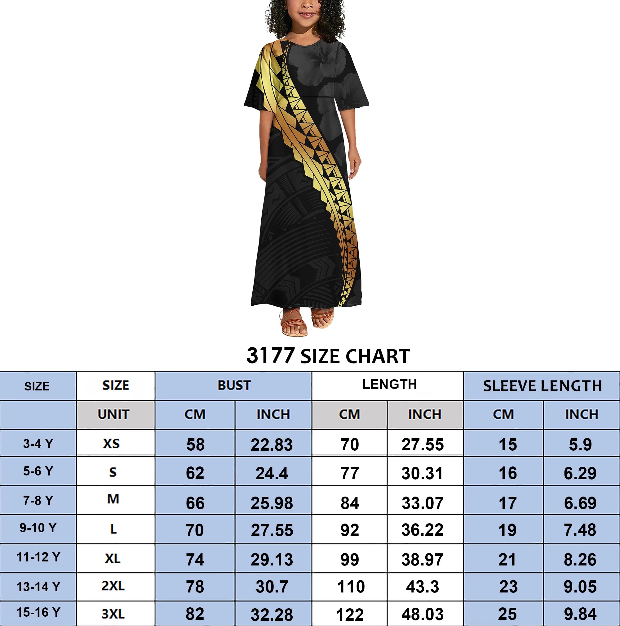 Girls' Clothing Sets Polynesian Tribal Samoan Tattoo Family Clothing Outfits Boys Clothing Sets