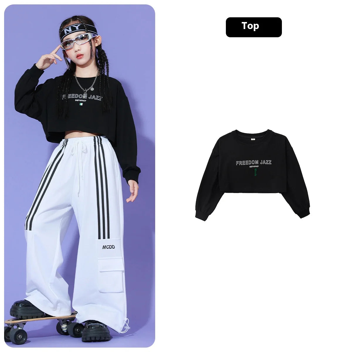 Girls Hip-hop Street Dance Trendy Clothing Children Jazz Dance Clothing Stage Shows Performance Costumes