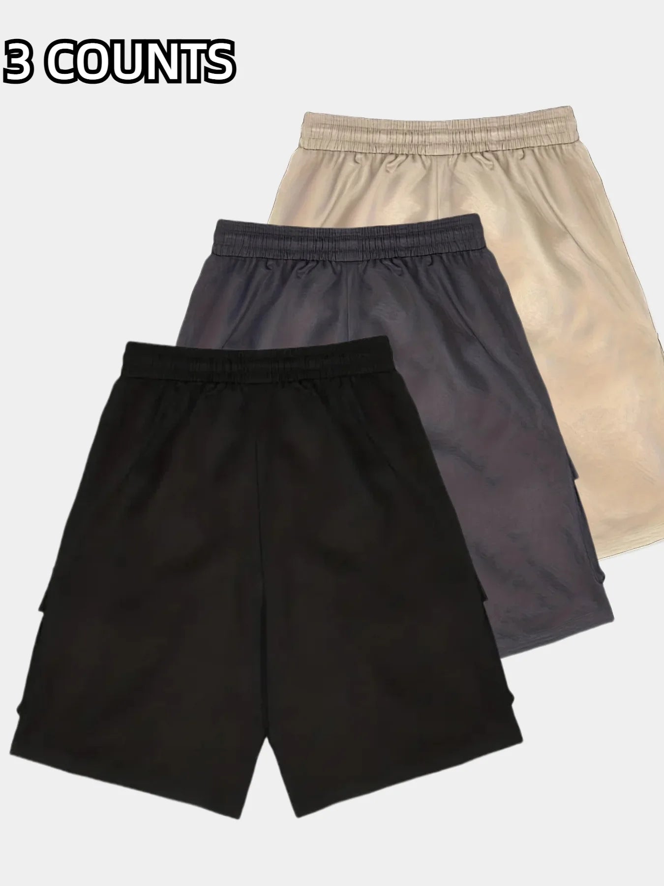 Men's Cargo Shorts 2025 Summer Loose Casual Five-pocket Cargo Shorts Street Solid Color Breathable Outdoor