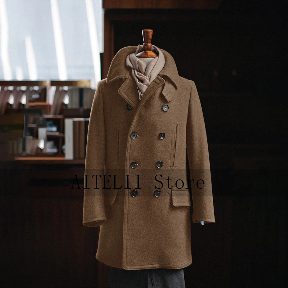 Woolen Coats for Men Men's Woolen Coat New in Suits & Blazers Mens Dress Jackets Man Men's Winter Clothes Mantel Suit Top Male