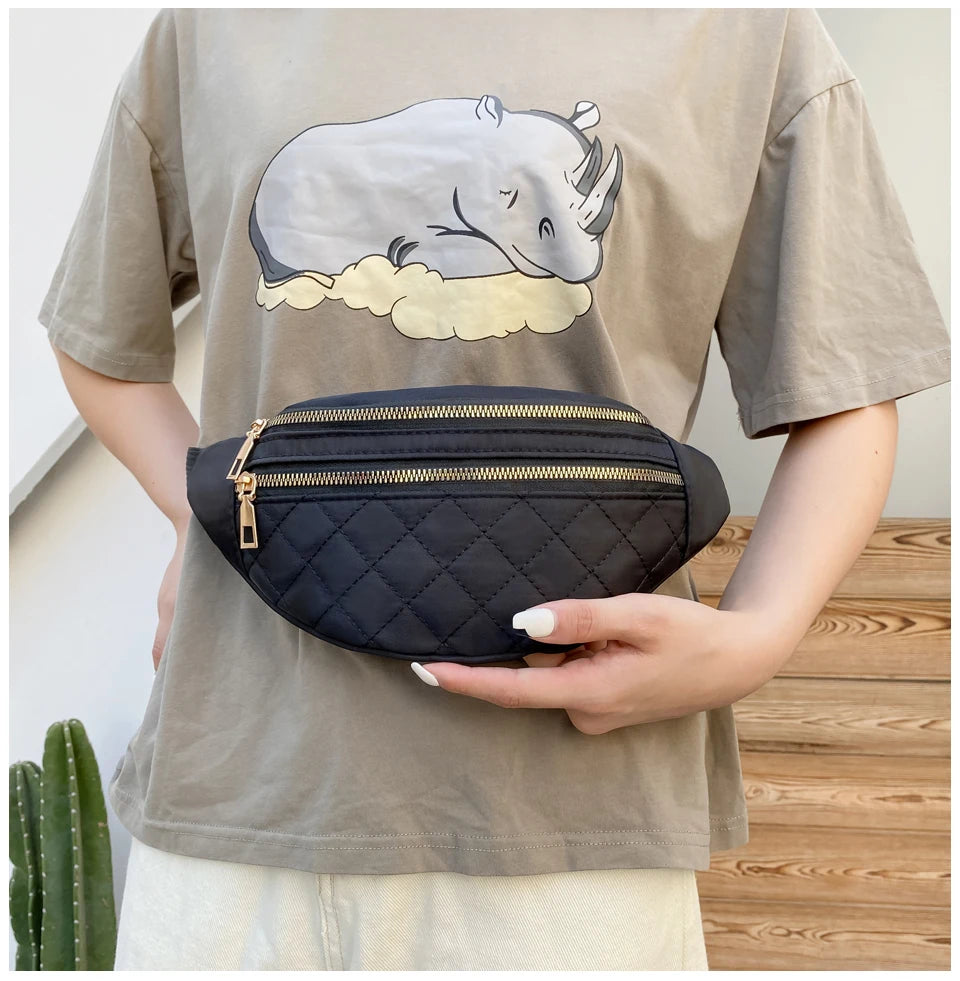 Waist Bag Women Fanny Pack Chest Shoulder Belt Bag Fashion Packs Party Crossbody Lady Travel Phone Pouch Lady Purse Bum Bags