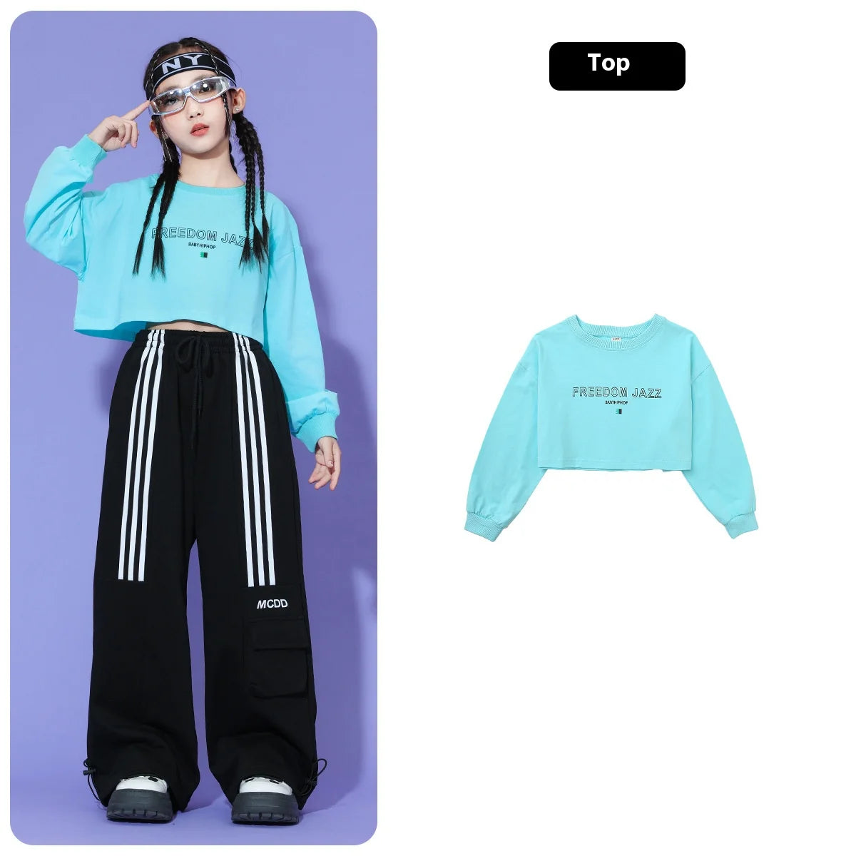 Girls Hip-hop Street Dance Trendy Clothing Children Jazz Dance Clothing Stage Shows Performance Costumes