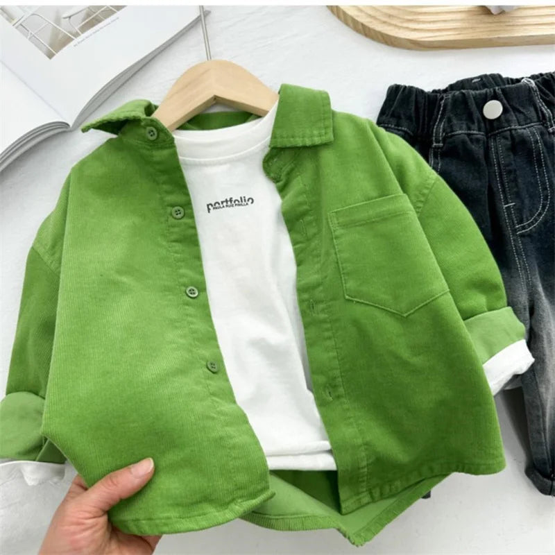 Boys Baby's Kids Blouse Coat Jacket Outwear Cotton 2024 Green Spring Autumn Shirts Outwear Sunscreen Beach Children's Clothing