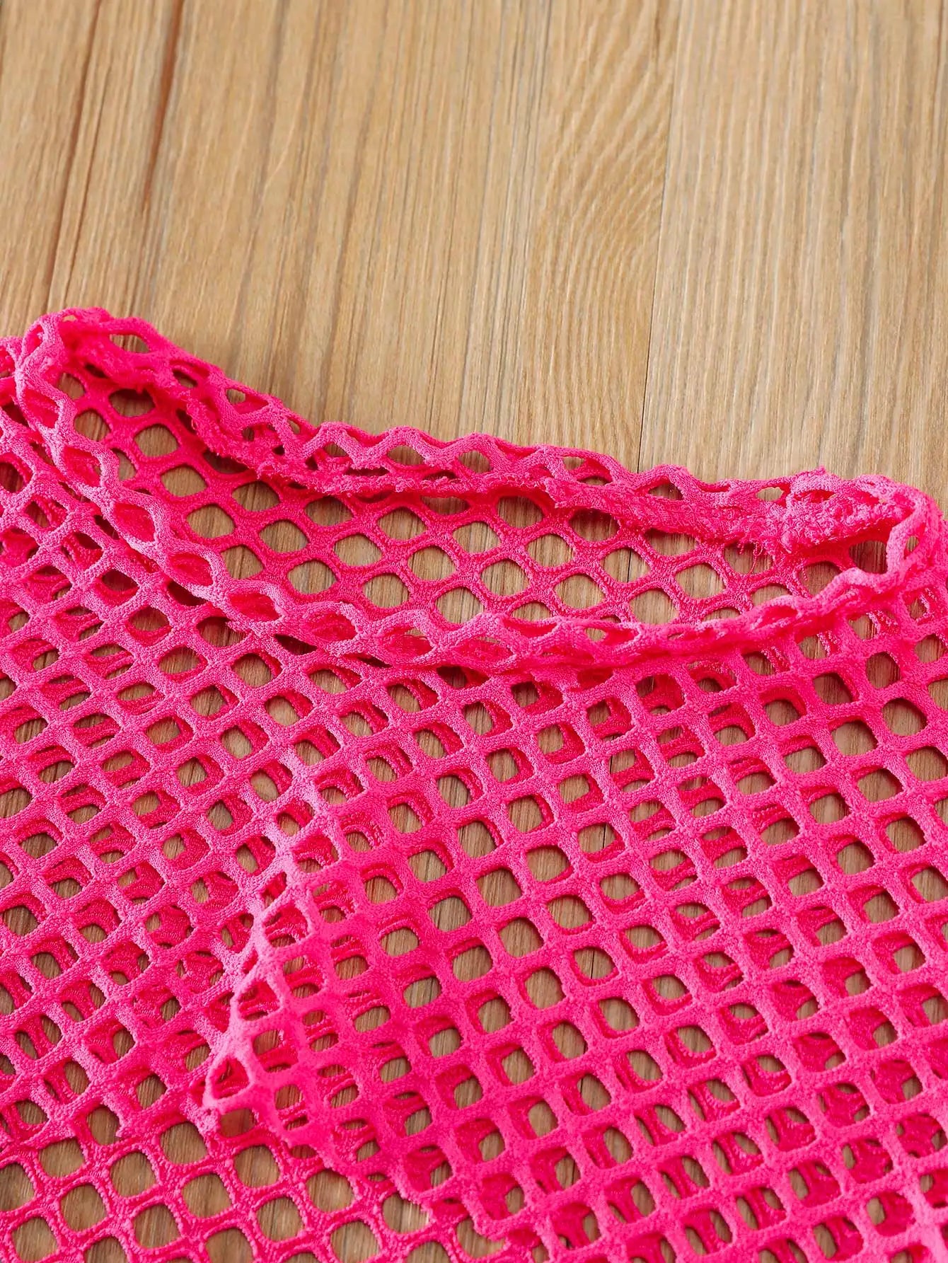 Girls' Three-Piece Outfits New Breathable Summer Thin Fashion Short Sleeve Mesh Top+Letter Print Crop Vest Sling+Letter Print Sport Shorts