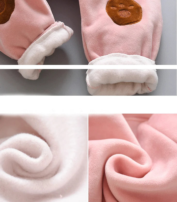 Boys Clothing Sets Children Fashion Cartoon Bear Baby T-shirt Vest Coat And Pants Suit 2pcs Outfits Kids Sport Suit1-4 years