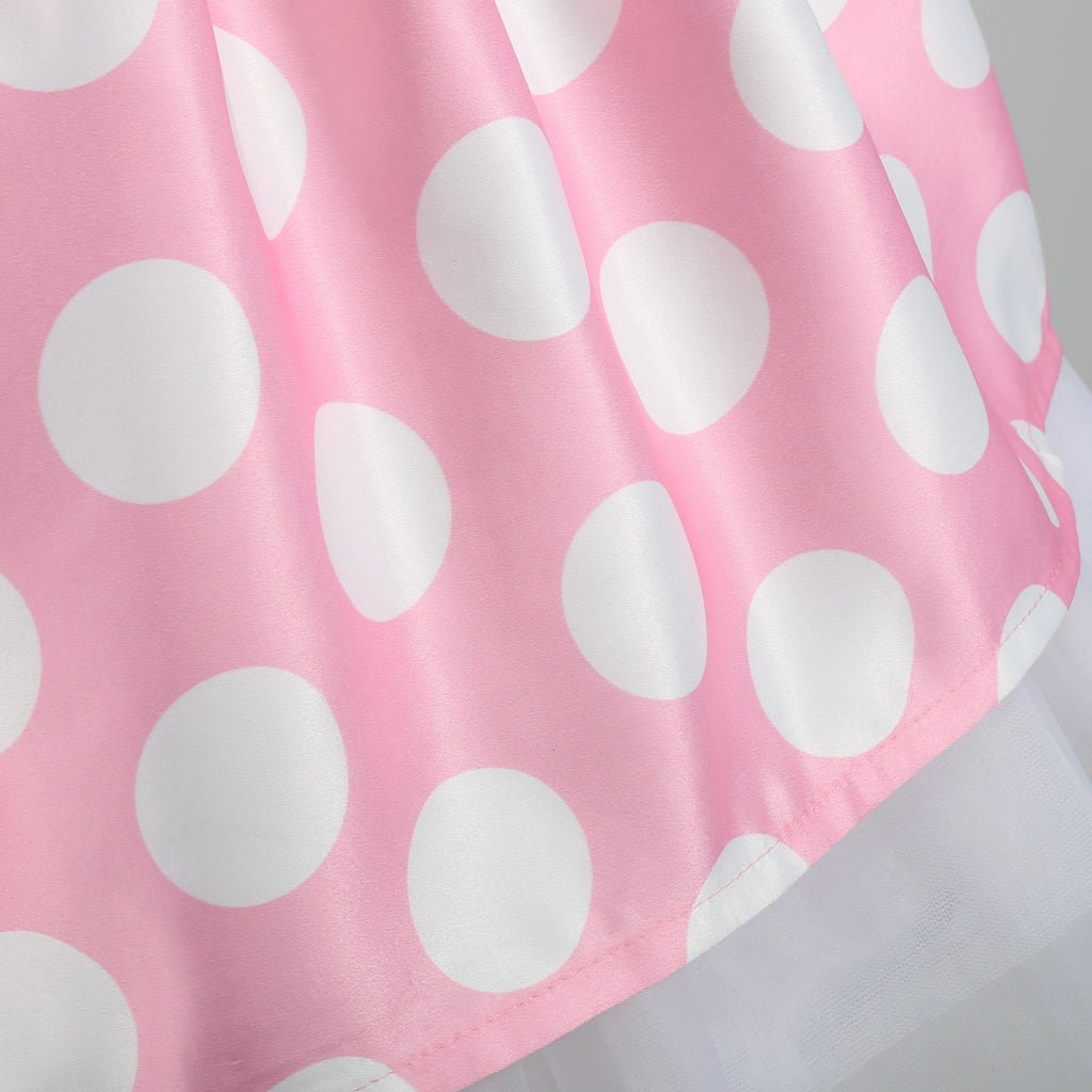 Girls' clothing, girls' baby clothes, skirt with bow and polka dot pattern, imitation show, Halloween party, exquisite clothing