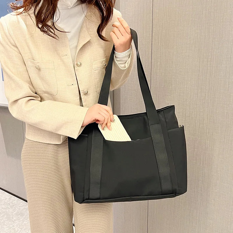 2024 New Handbags Casual Shopping Bags for Women Soft Canvas Big Capacity Tote Bag Messenger Big Mummy Shoulder Bag Ladies