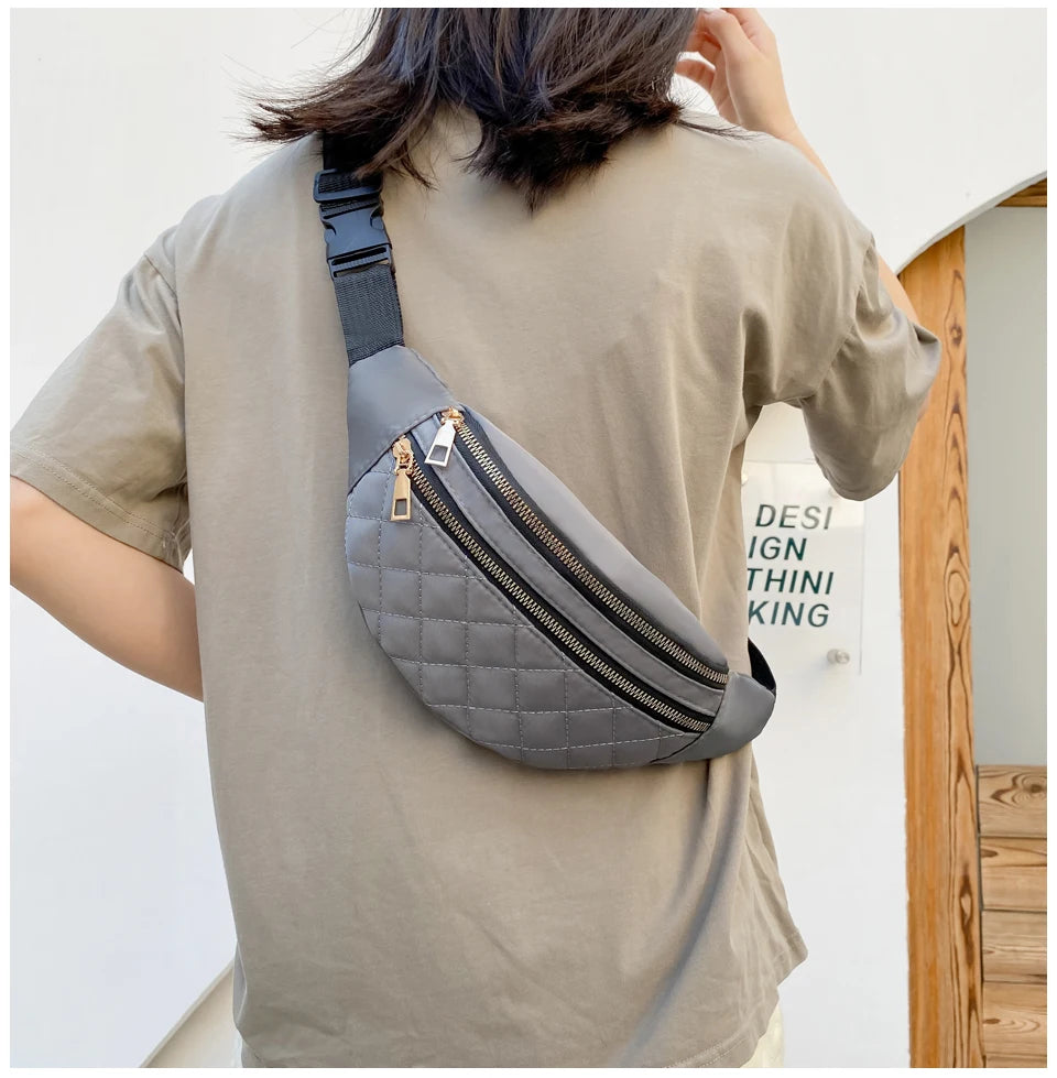 Waist Bag Women Fanny Pack Chest Shoulder Belt Bag Fashion Packs Party Crossbody Lady Travel Phone Pouch Lady Purse Bum Bags