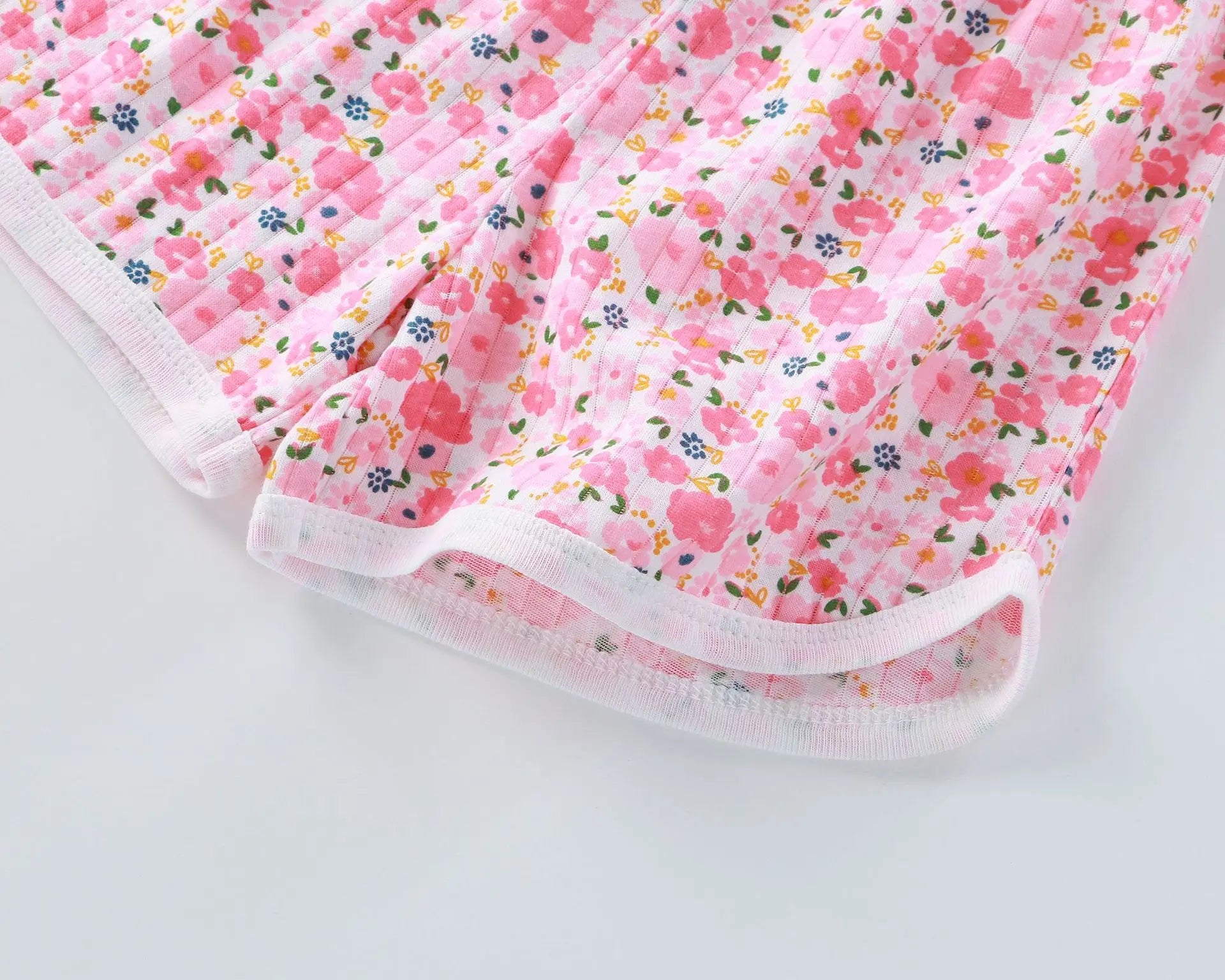 Girls Summer Clothes Sets New Baby Sleeveless Tops Shorts 2 Pieces Suit Girls Square Collar Clothing Set Kids Cotton Clothes