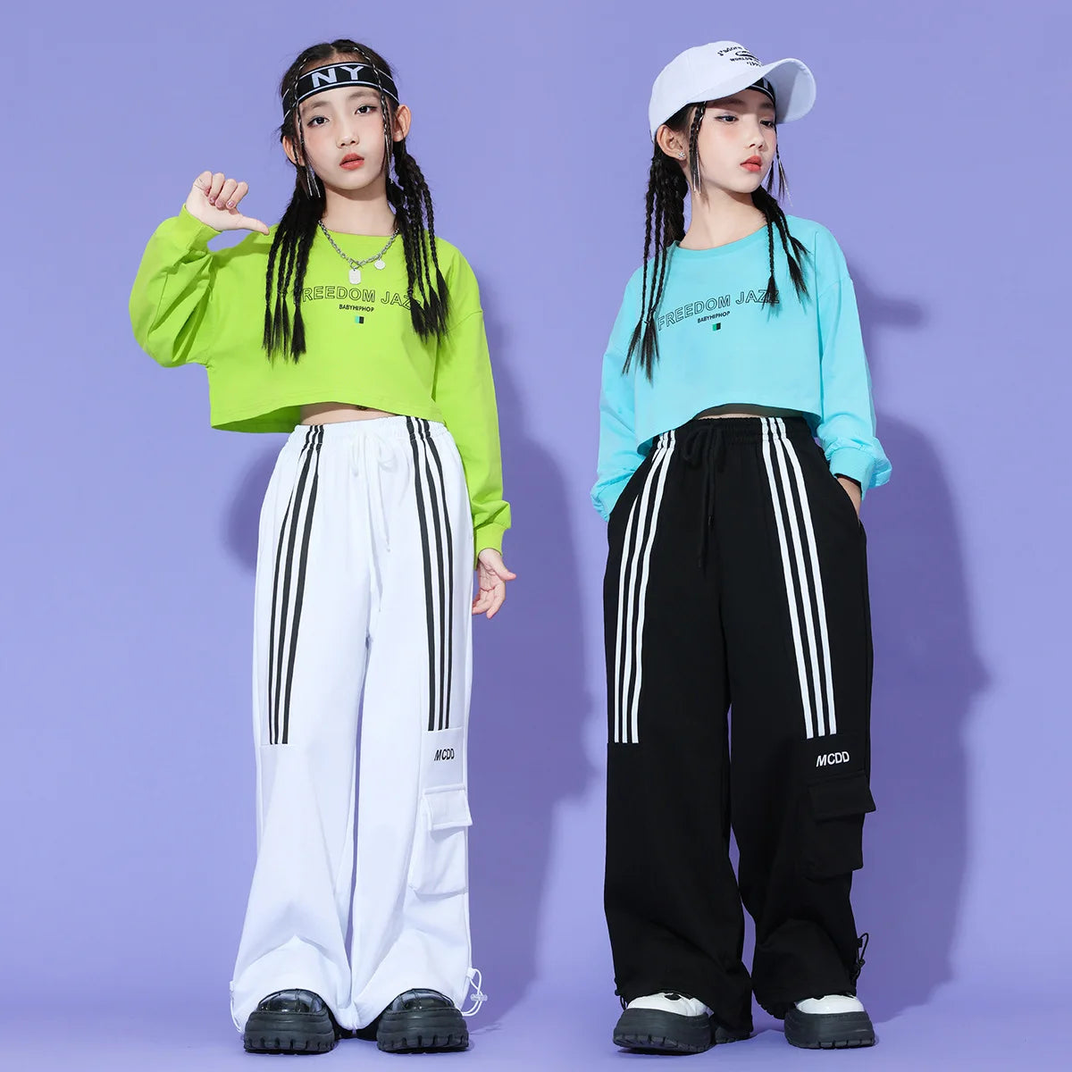 Girls Hip-hop Street Dance Trendy Clothing Children Jazz Dance Clothing Stage Shows Performance Costumes