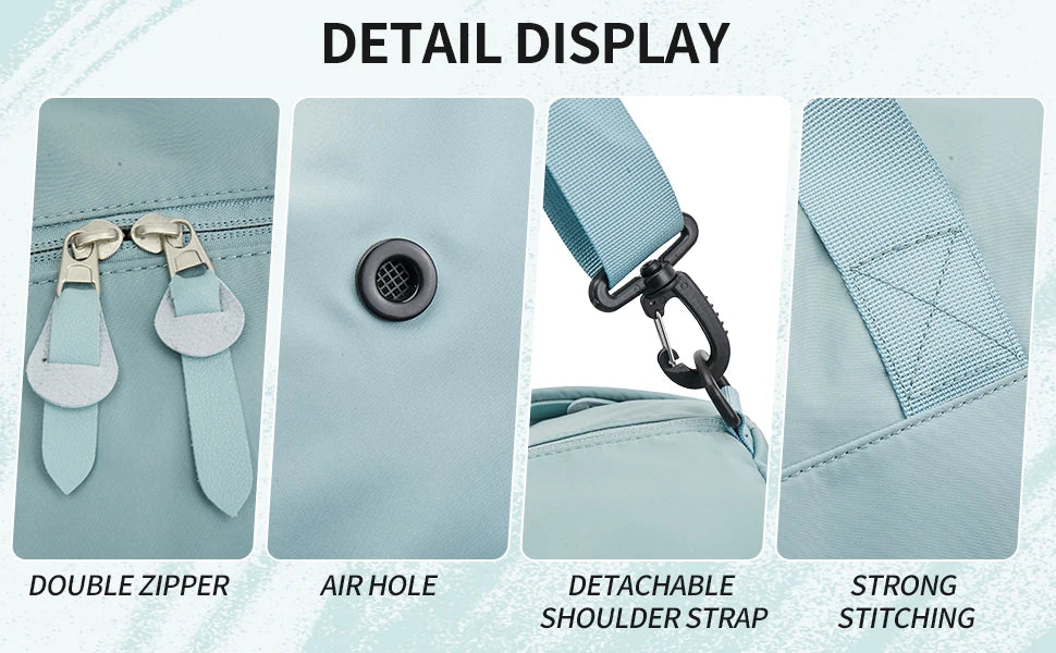 Travel Bags for Women Large Capacity Sports Fitness Bags Hand Luggage with Shoe Compartment Short Distance Travel Crossbody Bag