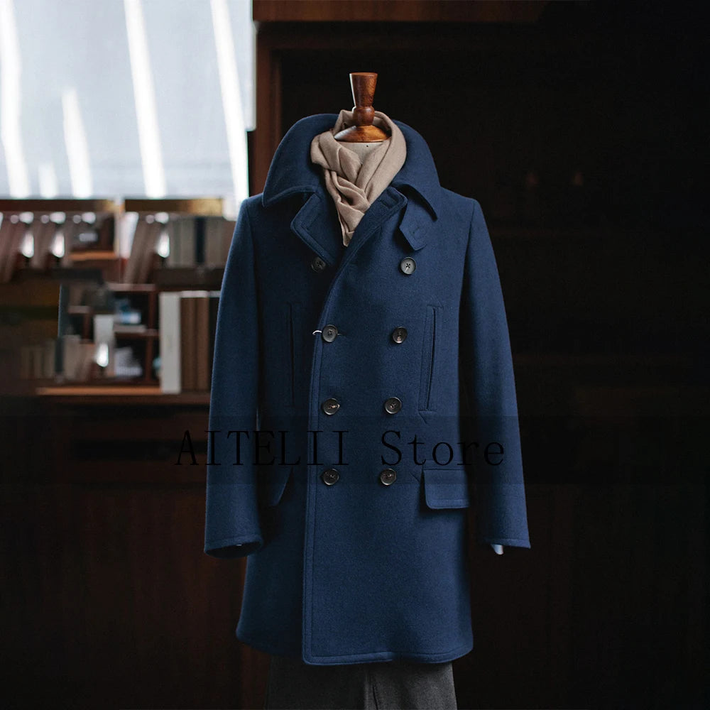 Woolen Coats for Men Men's Woolen Coat New in Suits & Blazers Mens Dress Jackets Man Men's Winter Clothes Mantel Suit Top Male