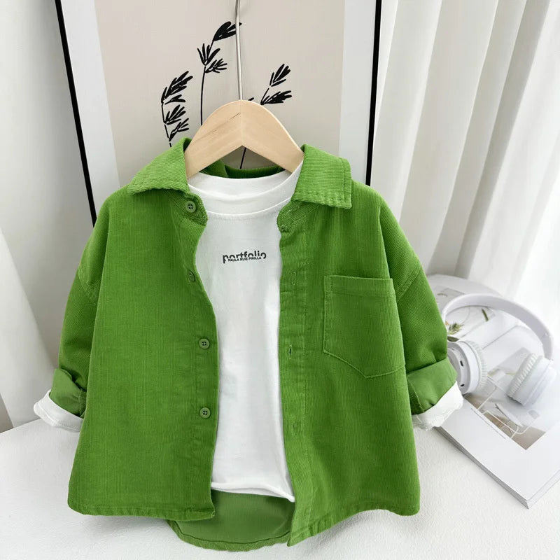 Boys Baby's Kids Blouse Coat Jacket Outwear Cotton 2024 Green Spring Autumn Shirts Outwear Sunscreen Beach Children's Clothing