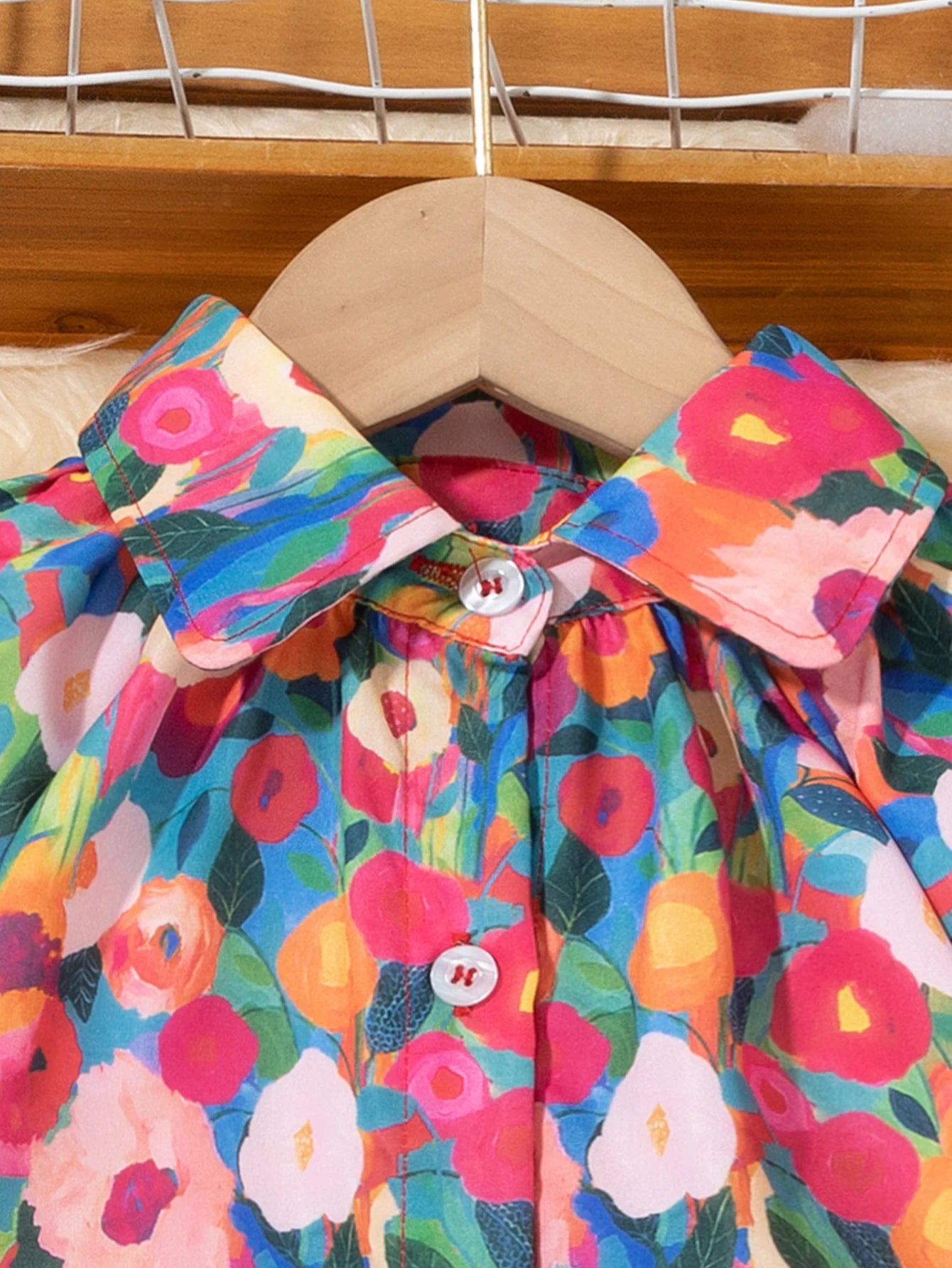 Girls' Dress - Spring/Fall New Style Chic Floral Print Princess Dress Baby Spring/Fall Long-Sleeve Shirt Dress - Loose Fit Flora