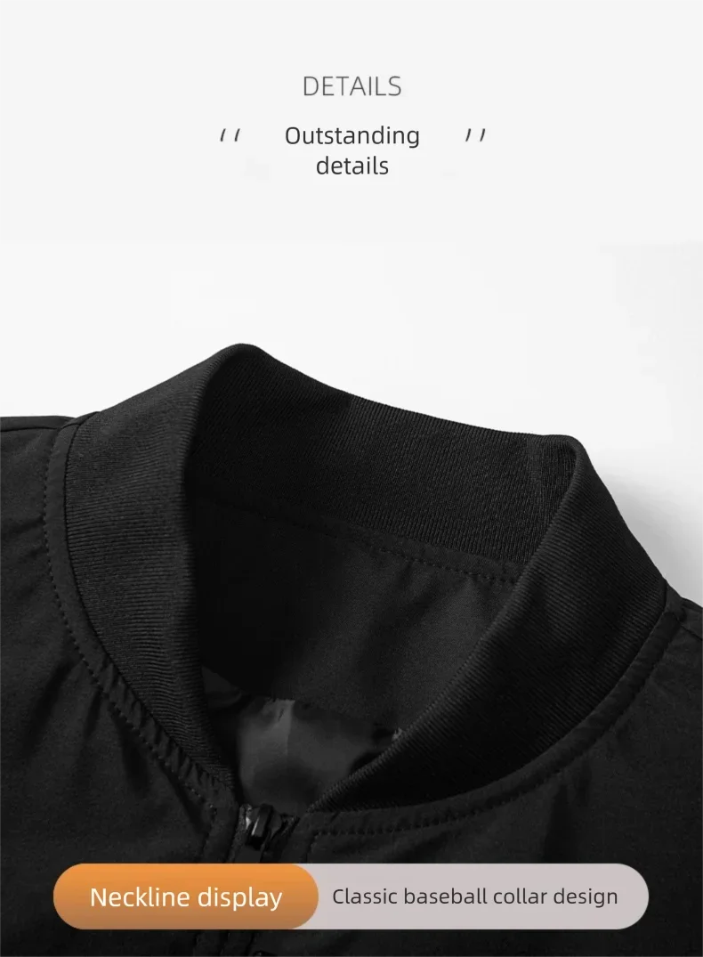 Men's Bomber Jacket Fashion Stylish Lightweight Windbreaker Spring Fall Casual Jackets for Men Outdoor Mens Coats