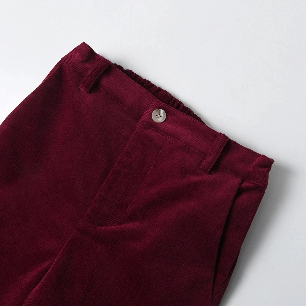 Red Boys Pants Children Trousers For Kids Cotton Solid Casual Long Pants 1-6 Years Clothing Sport Pants Spring Corduroy Boutique