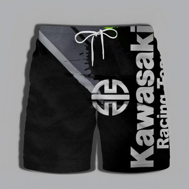 Kawasaki Adventure Men's Shorts High Quality 2025 New Product Quality Men's Motorcycle Men's Street Gym Sportswear Summer Beach