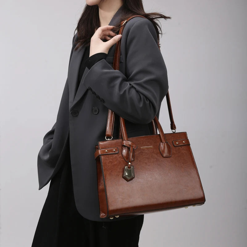 Genuine Handbags for Women 2025 New Luxury Ladies Hand Bags Female Leather Shoulder Top-Handle Crossbody Bags Casual Tote Sac