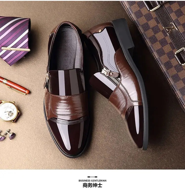 Shoes for Men Shoes Leather Shoes Business Dress Shoes All-Match Casual Shock-Absorbing Wear-Resistant Footwear Chaussure Homme